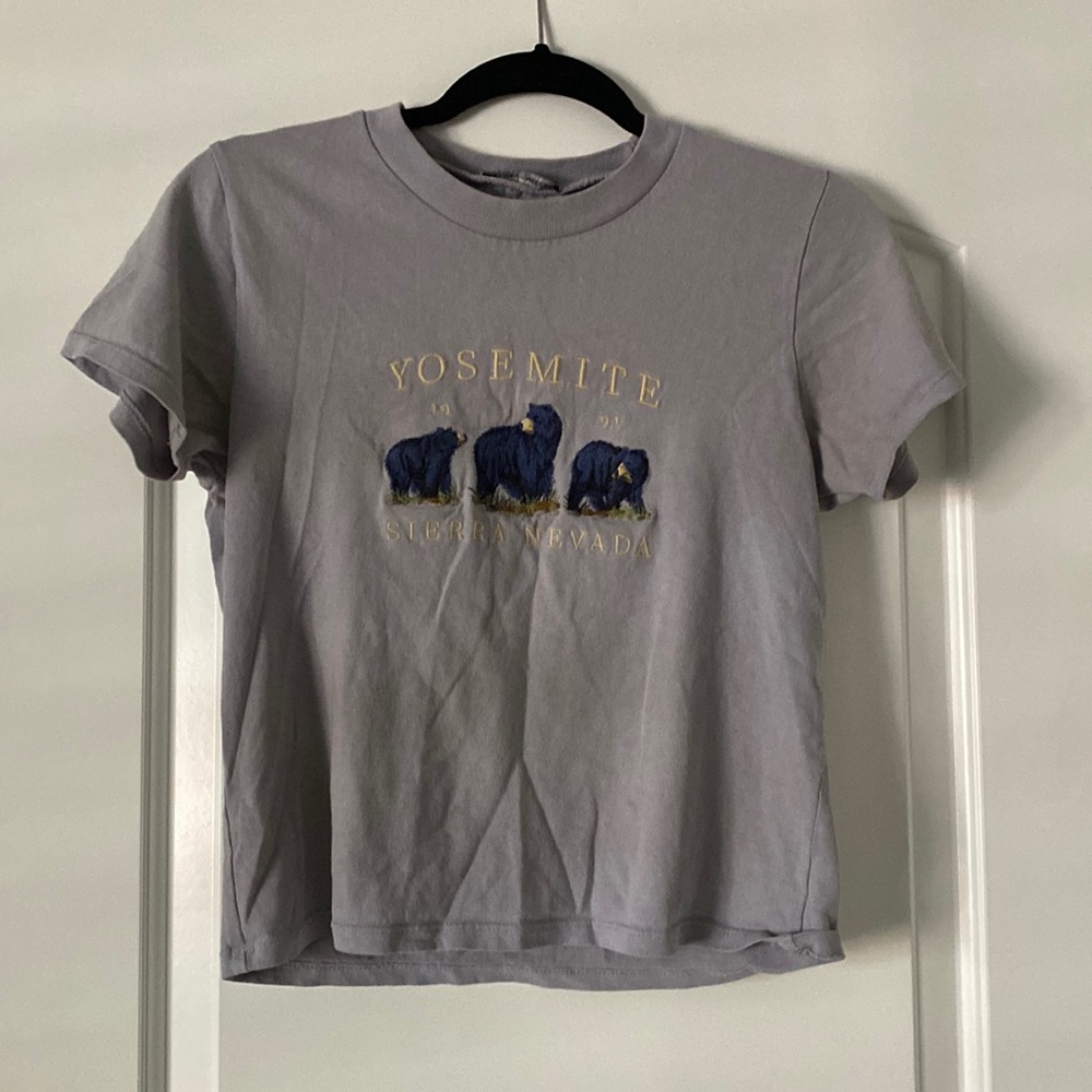 brandy melville yosemite embroidered top